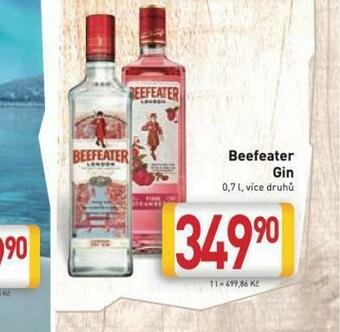 Billa Beefeater gin nabídka