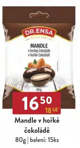 Qanto Mandle v hořké čokoládě nabídka