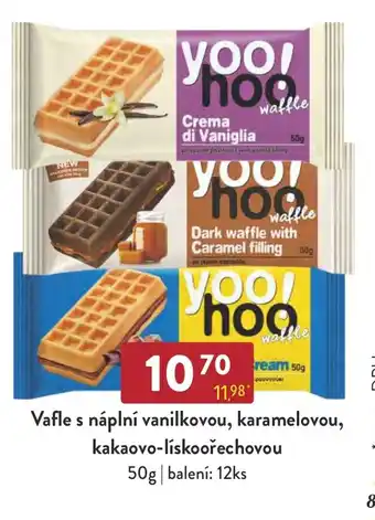 Qanto Vafle s náplní vanilkovou, karamelovou, kakaovo-lískoořechovou nabídka
