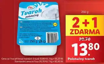 Lidl Polotučný tvaroh, 250 g nabídka