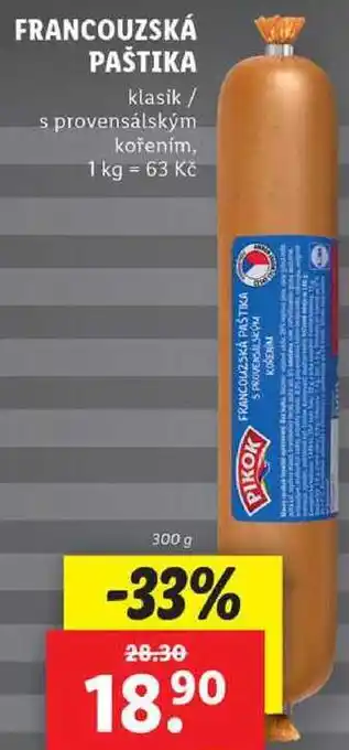 Lidl FRANCOUZSKÁ PAŠTIKA, 300 g nabídka