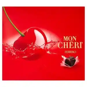 Lidl Mon Chéri Čokoládové bonbony formované s likérovou náplní a celou třešní 262,5g nabídka