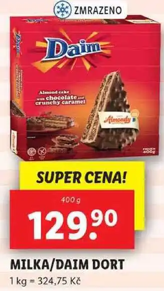 Lidl MILKA/DAIM DORT, 400 g nabídka