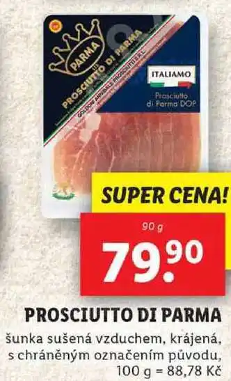 Lidl PROSCIUTTO DI PARMA, 90 g nabídka