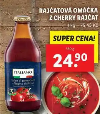 Lidl RAJČATOVÁ OMÁČKA Z CHERRY RAJČAT, 330 g nabídka