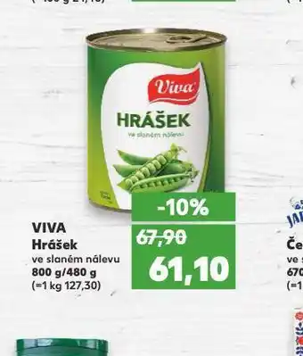 Kaufland Viva hrášek nabídka