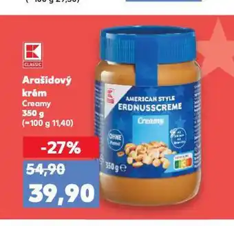 Kaufland Arašídový krém creamy nabídka