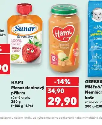 Kaufland Hami masozeleninový příkrm nabídka