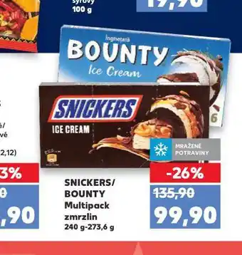 Kaufland Snickers / bounty multipack zmrzlin nabídka