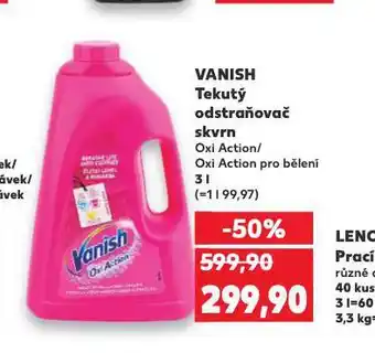Kaufland Vanish tekutý odstraňovač skvrn nabídka