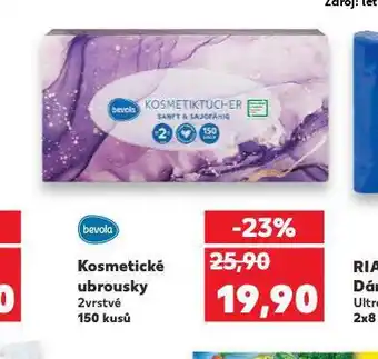 Kaufland Bevola kosmetické ubrousky nabídka