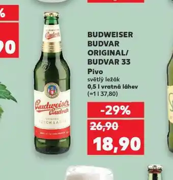 Kaufland Pivo budweiser budvar original nabídka