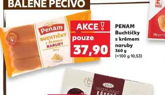 Penam buchtičky s krémem naruby