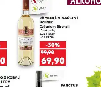 Kaufland Zámecké vinařství bzenec cellarium bisencii nabídka