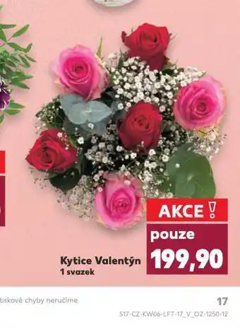 Kaufland Kytice valentýn nabídka