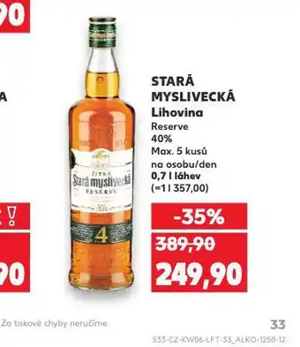 Kaufland Stará myslivecká nabídka