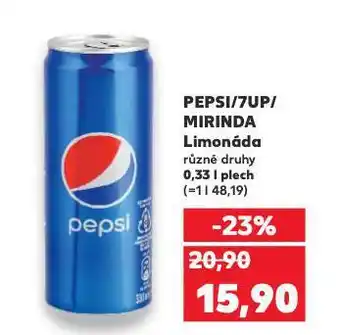 Kaufland Pepsi / 7up / mirinda nabídka