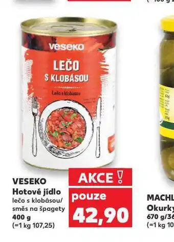 Kaufland Veseko hotové jídlo nabídka