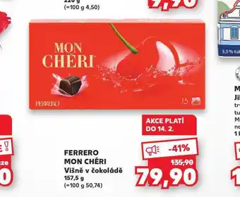 Kaufland Ferrero mon chéri višně v čokoládě nabídka