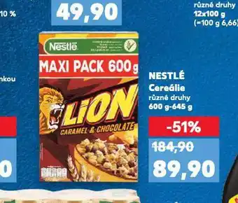 Kaufland Nestlé cereálie nabídka