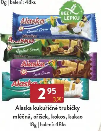 Qanto Alaska kukuřičné trubičky mléčná, oříšek, kokos, kakao nabídka