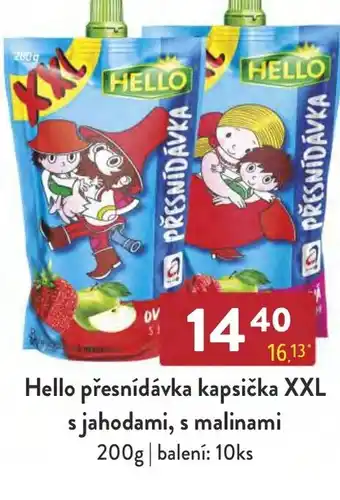 Qanto Hello přesnídávka kapsička XXL s jahodami, s malinami nabídka