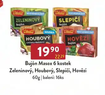 Qanto Bujón Masox 6 kostek Zeleninový, Houbový, Slepičí, Hovězí nabídka