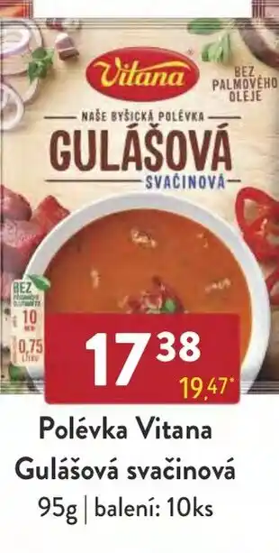 Qanto Polévka Vitana Gulášová svačinová nabídka