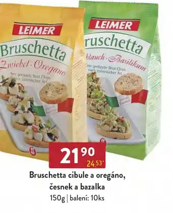 Qanto Bruschetta cibule a oregáno, česnek a bazalka nabídka