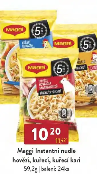 Qanto Maggi Instantní nudle hovězí, kuřecí, kuřecí kari nabídka
