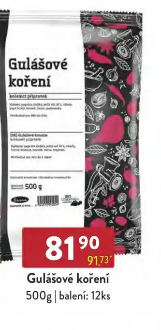 Qanto Gulášové koření nabídka
