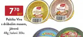 Qanto Paštika Viva s drůbežím masem, játrová nabídka