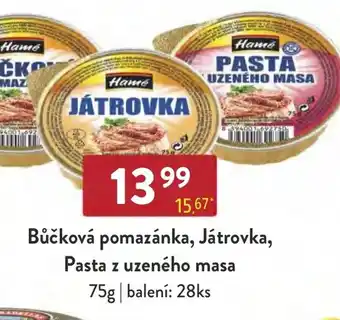 Qanto Bůčková pomazánka, Játrovka, Pasta z uzeného masa nabídka