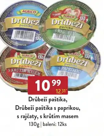 Qanto Drůbeží paštika, Drůbeží paštika s paprikou, s rajčaty, s krůtím masem nabídka