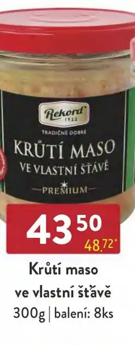 Qanto Krůtí maso ve vlastní šťávě nabídka