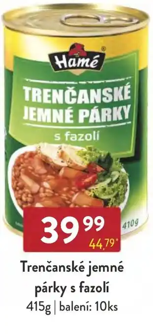 Qanto Trenčanské jemné párky s fazolí nabídka