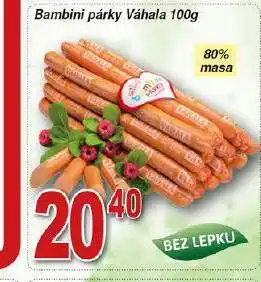 Hruška Bambini párky nabídka