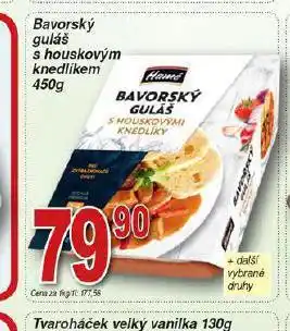 Hruška Bavorský guláš s houskovým knedlíkem nabídka