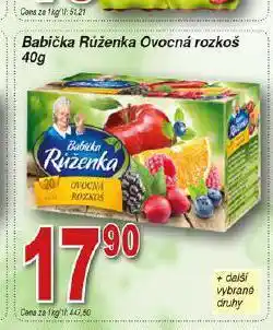 Hruška Babička růženka čaj nabídka