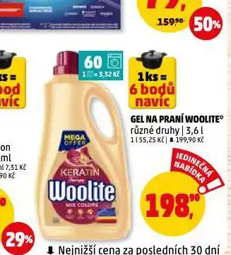 Penny Market Woolite prací gel nabídka