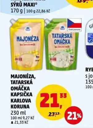 Penny Market Tatarská omáčka nabídka