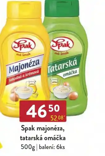 Qanto Spak majonéza, tatarská omáčka nabídka