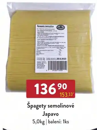 Qanto Špagety semolinové Japavo nabídka