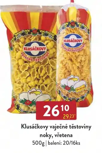 Qanto Klusáčkovy vaječné těstoviny noky, vřetena nabídka