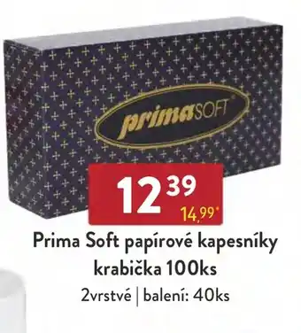 Qanto Prima Soft papírové kapesníky krabička 100ks nabídka