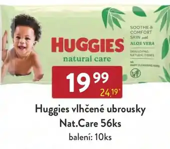 Qanto Huggies vlhčené ubrousky Nat.Care 56ks nabídka