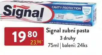 Qanto Signal zubní pasta 3 druhy nabídka