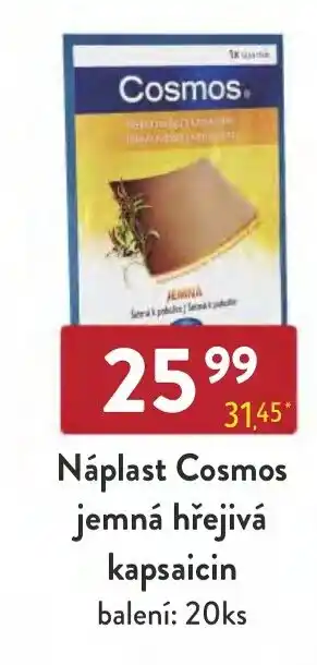 Qanto Náplast Cosmos jemná hřejivá kapsaicin nabídka