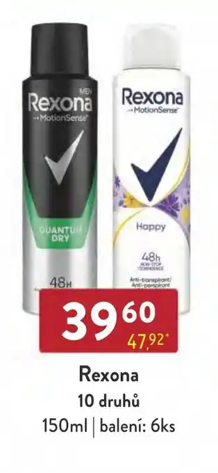 Qanto Rexona 10 druhů nabídka
