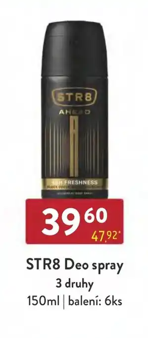 Qanto STR8 Deo spray 3 druhy nabídka